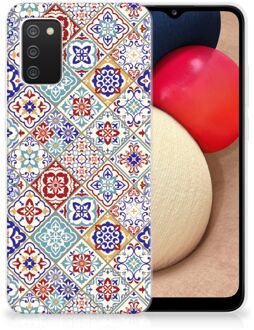 B2Ctelecom Leuk TPU Back Cover Samsung M02s | Samsung Galaxy A02s Hoesje Tegels Kleur