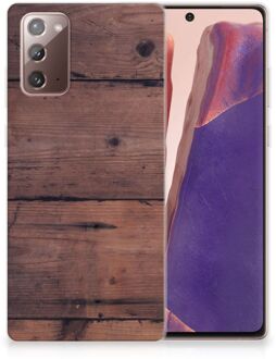 B2Ctelecom Leuk TPU Back Cover Samsung Note 20 GSM Hoesje Customize Old Wood