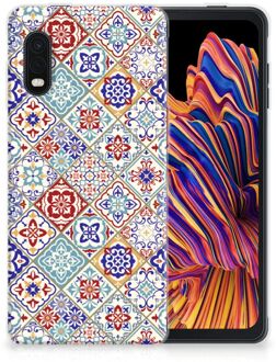 B2Ctelecom Leuk TPU Back Cover Samsung Xcover Pro Hoesje Tegels Kleur