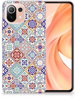 B2Ctelecom Leuk TPU Back Cover Xiaomi Mi 11 Lite Hoesje Tegels Kleur