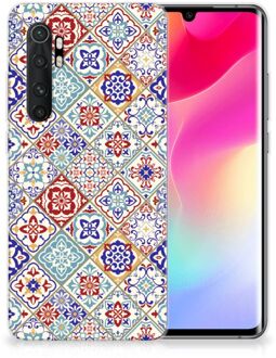 B2Ctelecom Leuk TPU Back Cover Xiaomi Mi Note 10 Lite Hoesje Tegels Kleur