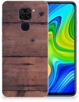 B2Ctelecom Leuk TPU Back Cover Xiaomi Redmi Note9 GSM Hoesje Customize Old Wood