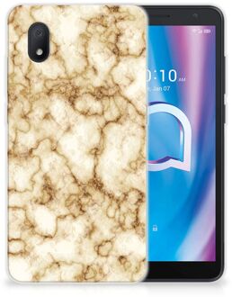 B2Ctelecom Leuk TPU Backcase Alcatel 1B (2020) Doorzichtig Hoesje Marmer Goud