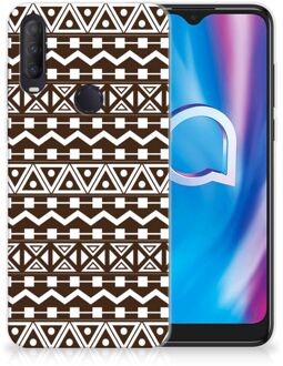 B2Ctelecom Leuk TPU Backcase Alcatel 1S (2020) Telefoon Hoesje Aztec Brown