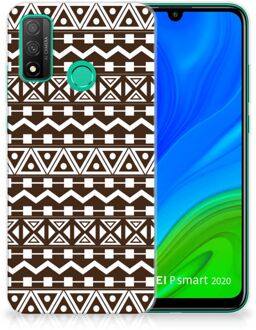 B2Ctelecom Leuk TPU Backcase Huawei P Smart 2020 Telefoon Hoesje Aztec Brown