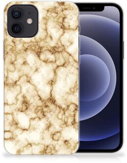 B2Ctelecom Leuk TPU Backcase iPhone 12 | 12 Pro (6.1") Doorzichtig Hoesje Marmer Goud