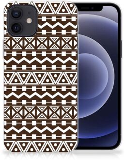 B2Ctelecom Leuk TPU Backcase iPhone 12 | 12 Pro (6.1") Telefoon Hoesje Aztec Brown