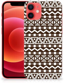 B2Ctelecom Leuk TPU Backcase iPhone 12 Mini Telefoon Hoesje Aztec Brown