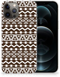 B2Ctelecom Leuk TPU Backcase iPhone 12 Pro Max Telefoon Hoesje Aztec Brown