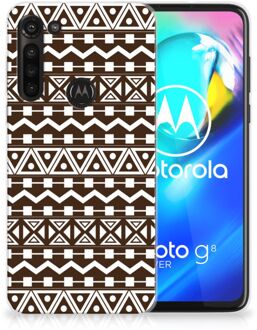 B2Ctelecom Leuk TPU Backcase Motorola Moto G8 Power Telefoon Hoesje Aztec Brown