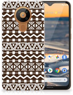 B2Ctelecom Leuk TPU Backcase Nokia 5.3 Telefoon Hoesje Aztec Brown