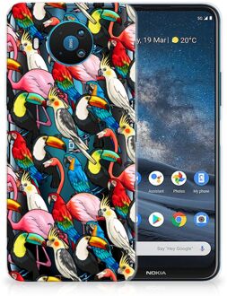 B2Ctelecom Leuk TPU Backcase Nokia 8.3 Telefoon Hoesje Birds