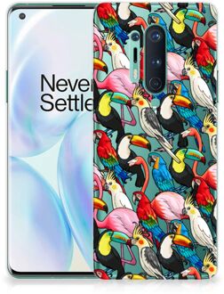 B2Ctelecom Leuk TPU Backcase OnePlus 8 Pro Telefoon Hoesje Birds