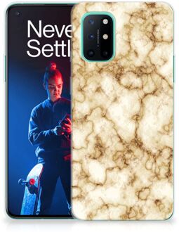 B2Ctelecom Leuk TPU Backcase OnePlus 8T Doorzichtig Hoesje Marmer Goud