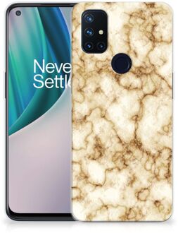 B2Ctelecom Leuk TPU Backcase OnePlus Nord N10 5G Doorzichtig Hoesje Marmer Goud