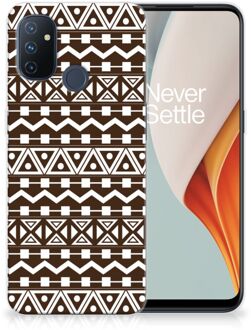 B2Ctelecom Leuk TPU Backcase OnePlus Nord N100 Telefoon Hoesje Aztec Brown