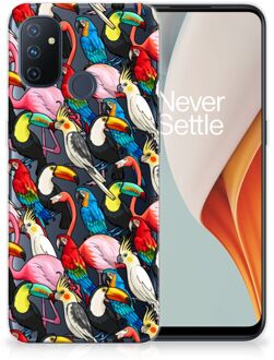 B2Ctelecom Leuk TPU Backcase OnePlus Nord N100 Telefoon Hoesje Birds