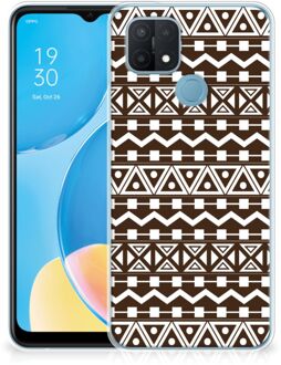 B2Ctelecom Leuk TPU Backcase OPPO A15 Telefoon Hoesje Aztec Brown