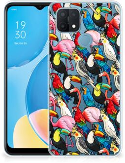 B2Ctelecom Leuk TPU Backcase OPPO A15 Telefoon Hoesje Birds