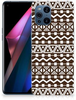 B2Ctelecom Leuk TPU Backcase OPPO Find X3 | X3 Pro Telefoon Hoesje Aztec Brown