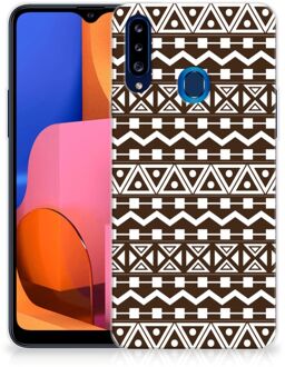 B2Ctelecom Leuk TPU Backcase Samsung Galaxy A20s Telefoon Hoesje Aztec Brown