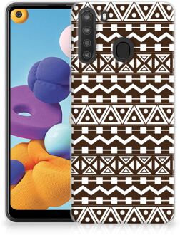 B2Ctelecom Leuk TPU Backcase Samsung Galaxy A21 Telefoon Hoesje Aztec Brown