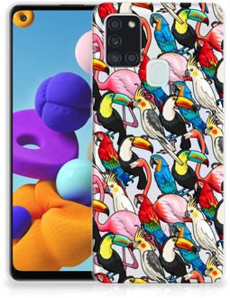 B2Ctelecom Leuk TPU Backcase Samsung Galaxy A21s Telefoon Hoesje Birds