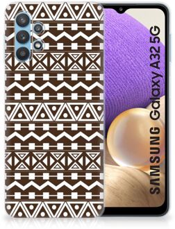 B2Ctelecom Leuk TPU Backcase Samsung Galaxy A32 5G Telefoon Hoesje Aztec Brown