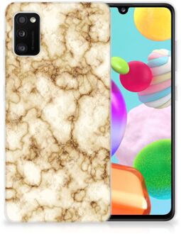 B2Ctelecom Leuk TPU Backcase Samsung Galaxy A41 Doorzichtig Hoesje Marmer Goud