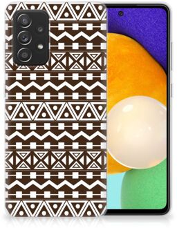 B2Ctelecom Leuk TPU Backcase Samsung Galaxy A52 (5G/4G) Telefoon Hoesje Aztec Brown