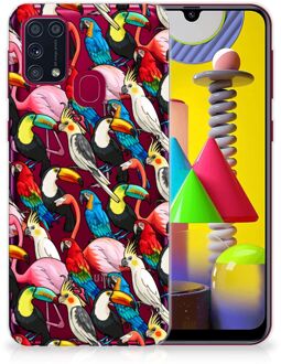 B2Ctelecom Leuk TPU Backcase Samsung Galaxy M31 Telefoon Hoesje Birds