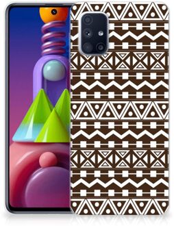 B2Ctelecom Leuk TPU Backcase Samsung Galaxy M51 Telefoon Hoesje Aztec Brown