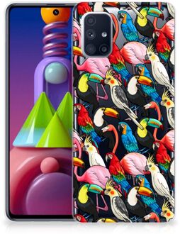 B2Ctelecom Leuk TPU Backcase Samsung Galaxy M51 Telefoon Hoesje Birds