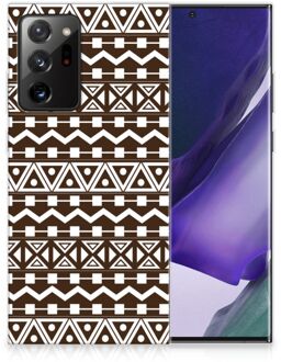 B2Ctelecom Leuk TPU Backcase Samsung Galaxy Note20 Ultra Telefoon Hoesje Aztec Brown