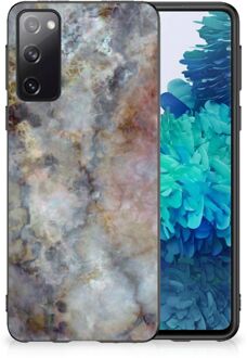 B2Ctelecom Leuk TPU Backcase Samsung Galaxy S20 Telefoonhoesje met Zwarte rand Marmer Grijs