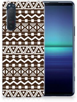 B2Ctelecom Leuk TPU Backcase Sony Xperia 5II Telefoon Hoesje Aztec Brown