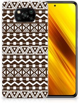 B2Ctelecom Leuk TPU Backcase Xiaomi Poco X3 Telefoon Hoesje Aztec Brown