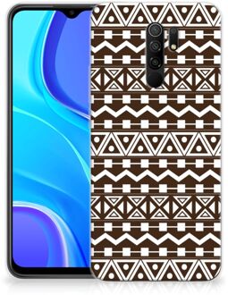 B2Ctelecom Leuk TPU Backcase Xiaomi Redmi 9 Telefoon Hoesje Aztec Brown