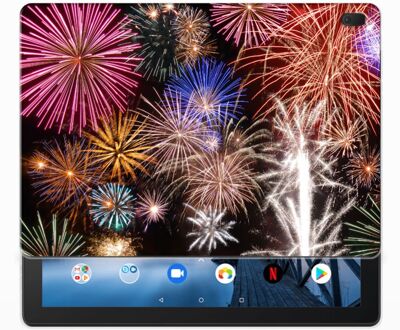 B2Ctelecom Leuke Siliconen Hoes Lenovo Tab E10 Vuurwerk