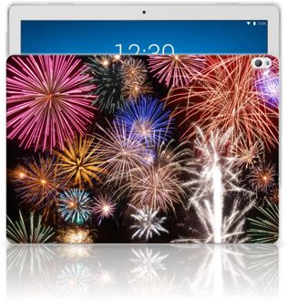 B2Ctelecom Leuke Siliconen Hoes Lenovo Tab P10 Vuurwerk