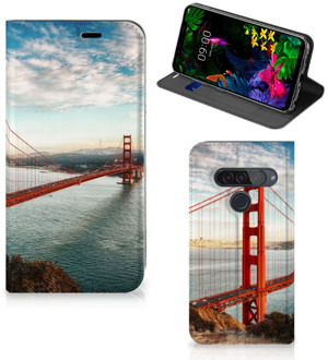 B2Ctelecom LG G8s Thinq Book Cover Golden Gate Bridge