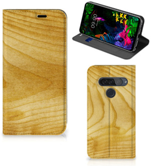 B2Ctelecom LG G8s Thinq Book Wallet Case Licht Hout