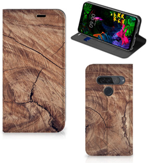 B2Ctelecom LG G8s Thinq Book Wallet Case Tree Trunk