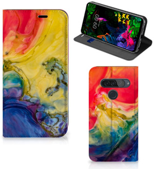 B2Ctelecom LG G8s Thinq Bookcase Watercolor Dark