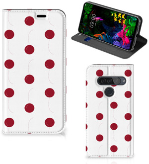 B2Ctelecom LG G8s Thinq Flip Style Cover Cherries