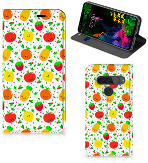 B2Ctelecom LG G8s Thinq Flip Style Cover Fruits