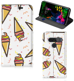 B2Ctelecom LG G8s Thinq Flip Style Cover Icecream