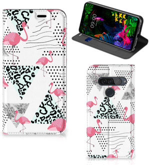 B2Ctelecom LG G8s Thinq Hoesje maken Flamingo Triangle