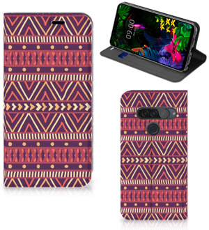 B2Ctelecom LG G8s Thinq Hoesje met Magneet Aztec Purple