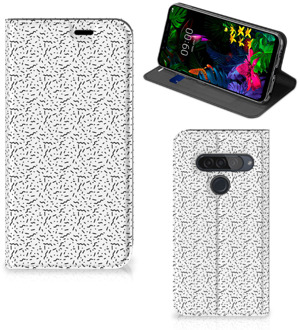 B2Ctelecom LG G8s Thinq Hoesje met Magneet Stripes Dots